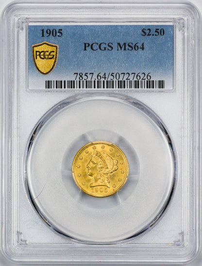 1905 $2.5 Liberty Head Gold PCGS MS 64