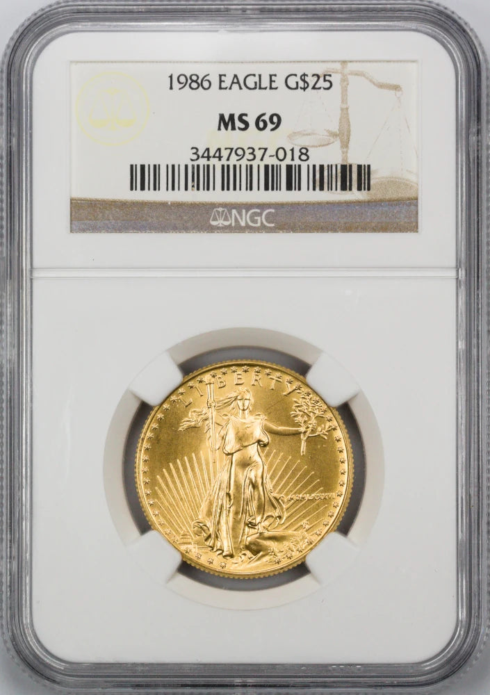 1986 $25 Gold Eagle NGC MS 69