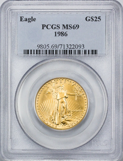 1986 $25 Gold Eagle PCGS MS 69