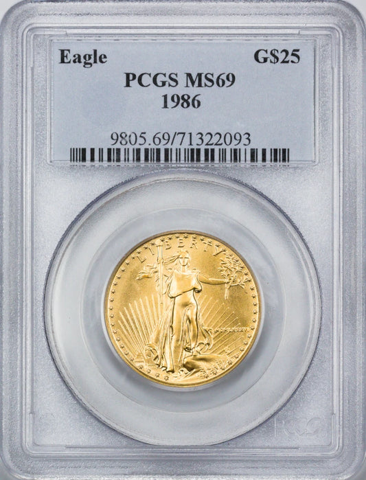 1986 $25 Gold Eagle PCGS MS 69