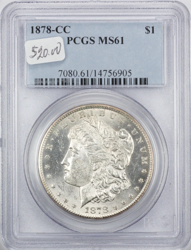1878 CC Morgan Dollar MS61 PCGS VAM 4