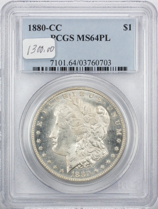 1880 CC Morgan Dollar MS64 PL PCGS VAM 3