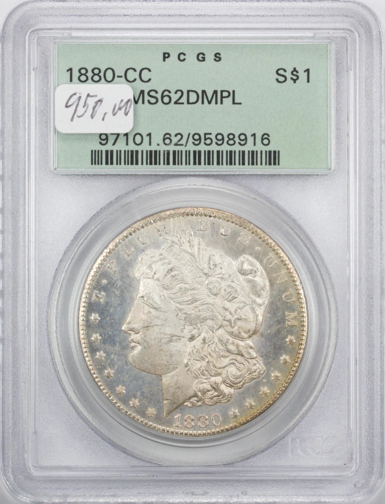 1880 CC Morgan Dollar MS62 DMPL PCGS