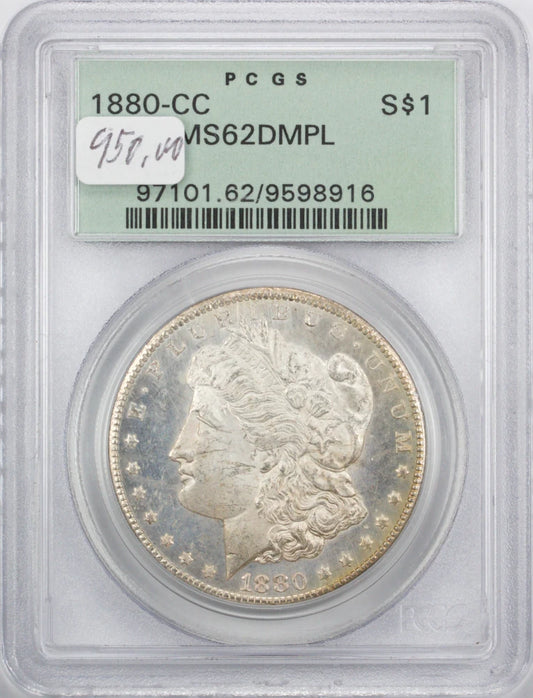 1880 CC Morgan Dollar MS62 DMPL PCGS