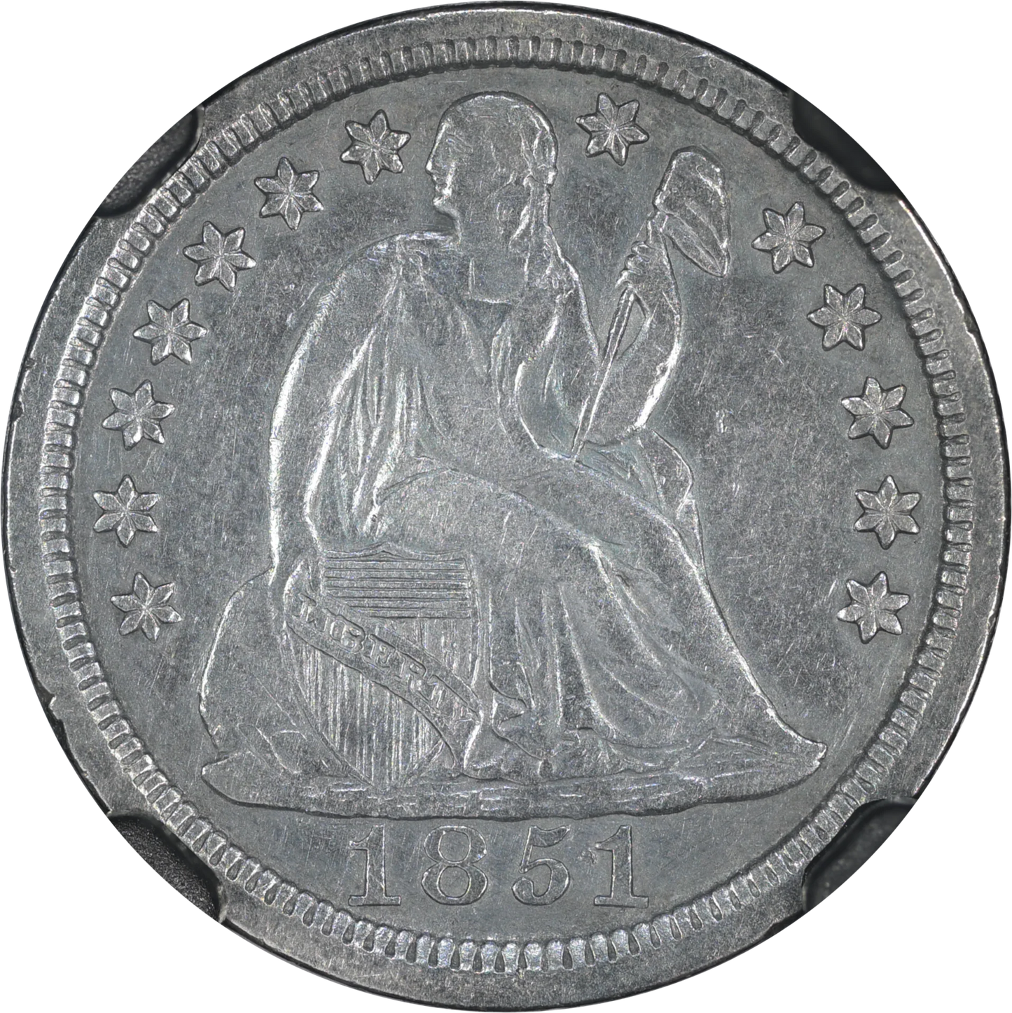 1851 Seated Liberty Dime NGC "Shipwreck Effect" S.S. Central America