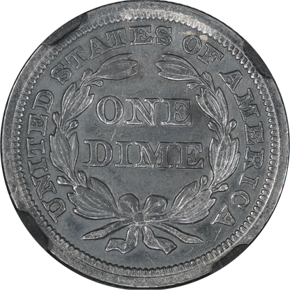 1851 Seated Liberty Dime NGC "Shipwreck Effect" S.S. Central America