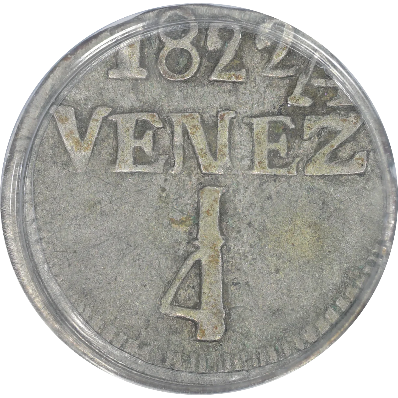 1822 Venezuela Caracas 1/4 Real PCGS VF35 C#31