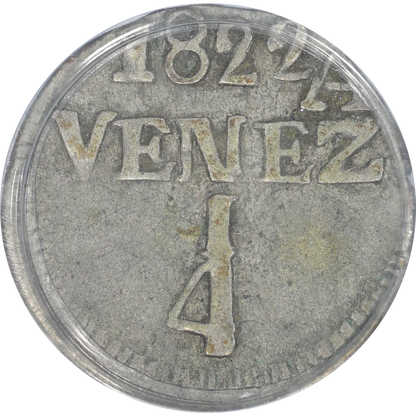 1822 Venezuela Caracas 1/4 Real PCGS VF35 C#31