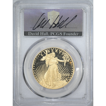 2022 W $50 Gold Eagle PCGS PR70 DCAM Advanced Release David Hall Sign.