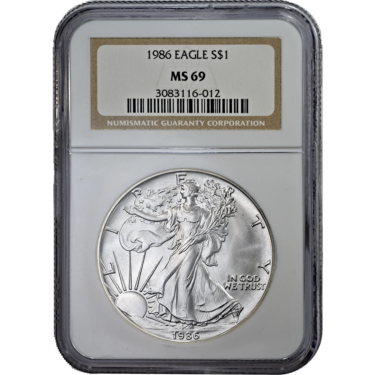 1986 Silver Eagle NGC MS 69