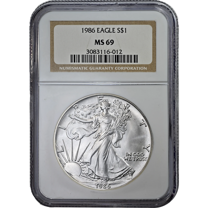 1986 Silver Eagle NGC MS 69