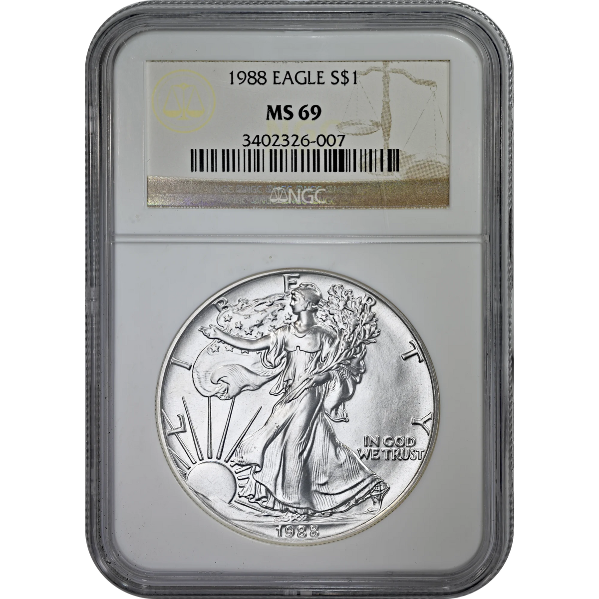 1988 Silver Eagle NGC MS 69