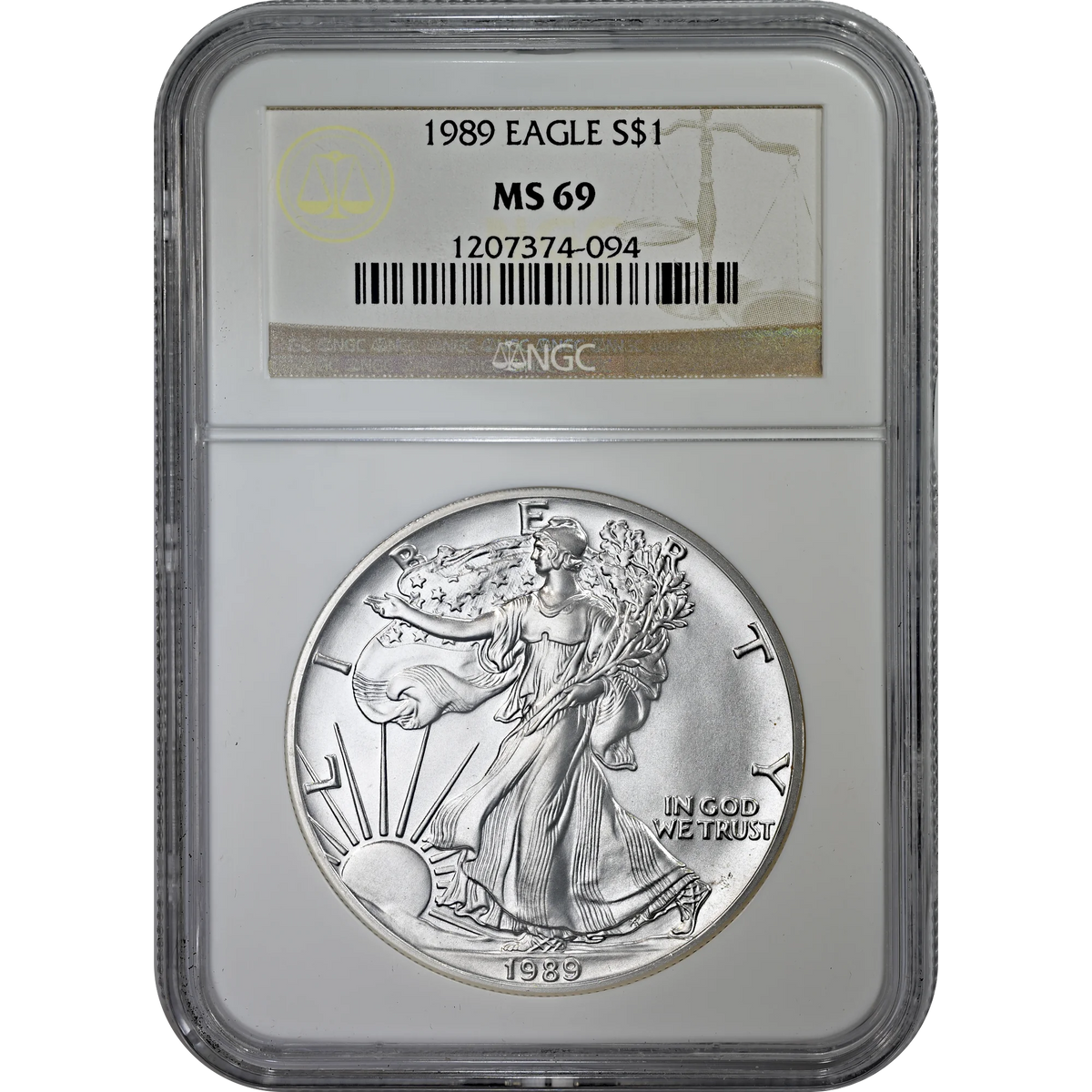 1989 Silver Eagle NGC MS 69