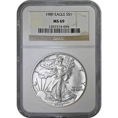 1989 Silver Eagle NGC MS 69