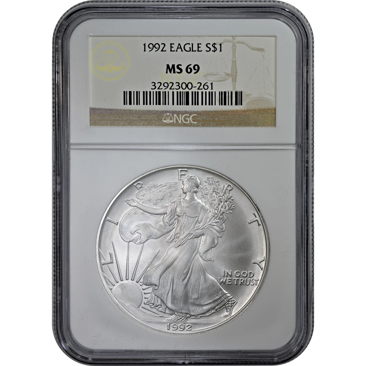 1992 Silver Eagle NGC MS 69