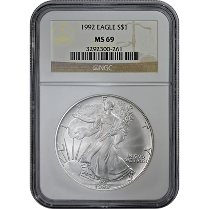 1992 Silver Eagle NGC MS 69
