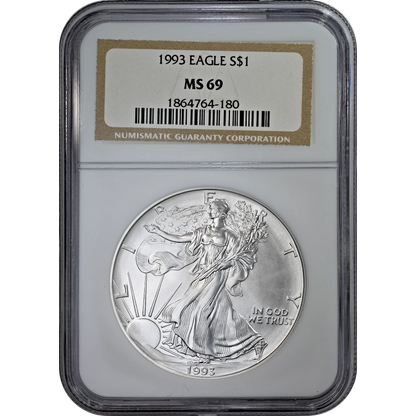 1993 Silver Eagle NGC MS 69