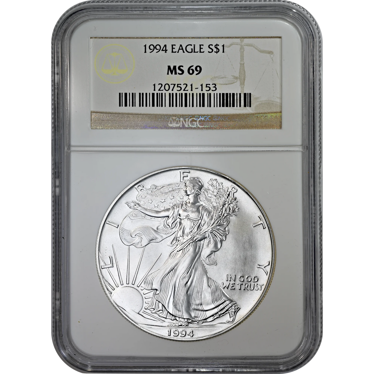1994 Silver Eagle NGC MS 69
