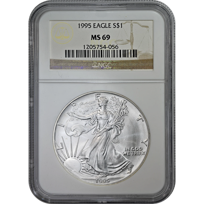 1995 Silver Eagle NGC MS 69