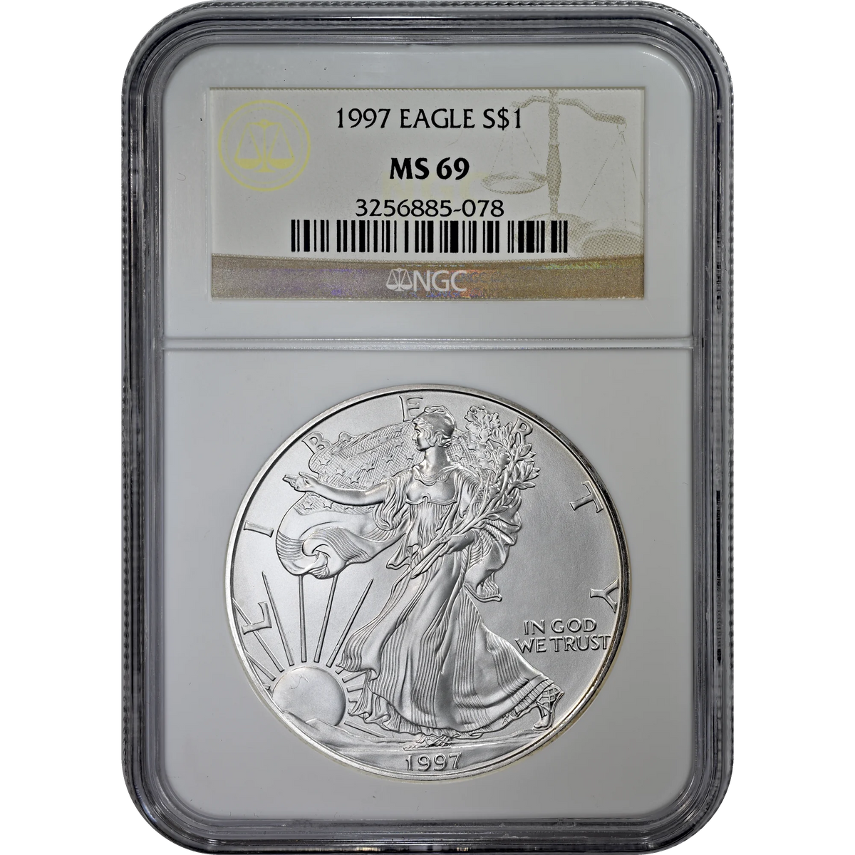 1997 Silver Eagle NGC MS 69