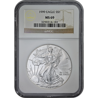 1999 Silver Eagle NGC MS 69