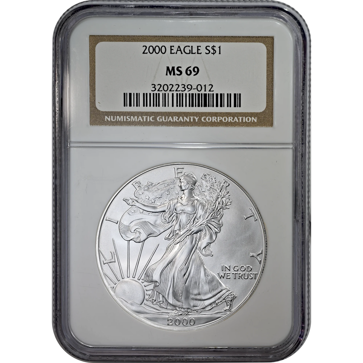 2000 Silver Eagle NGC MS 69