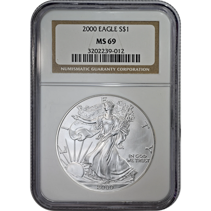 2000 Silver Eagle NGC MS 69