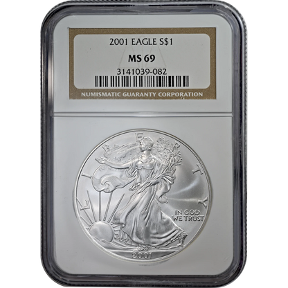 2001 Silver Eagle NGC MS 69