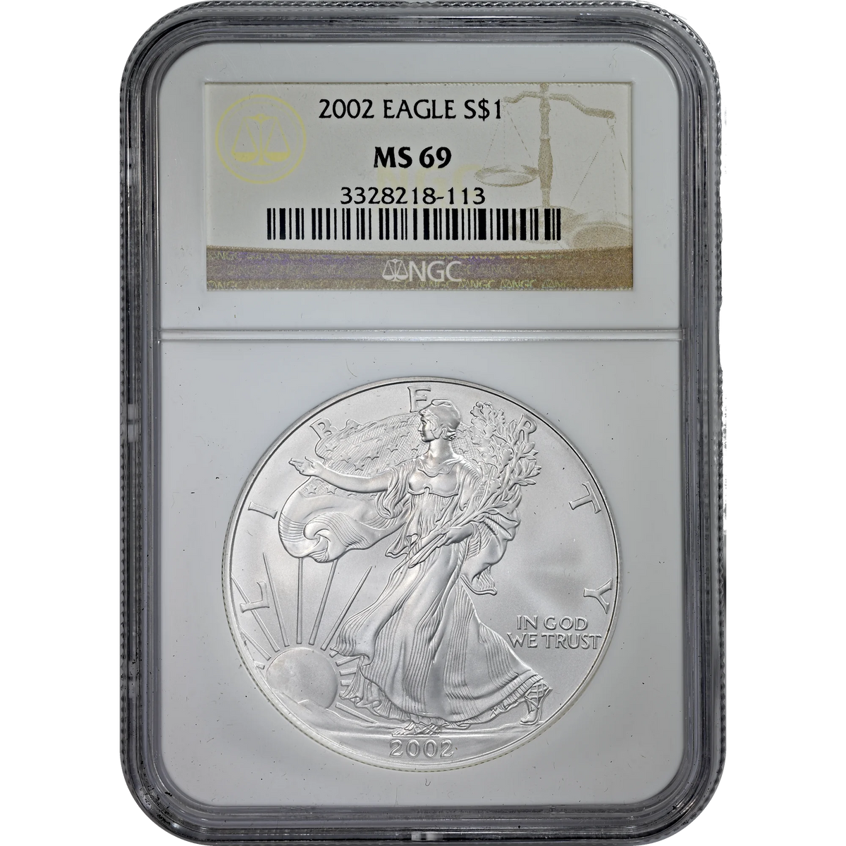 2002 Silver Eagle NGC MS 69
