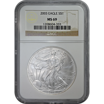 2003 Silver Eagle NGC MS 69