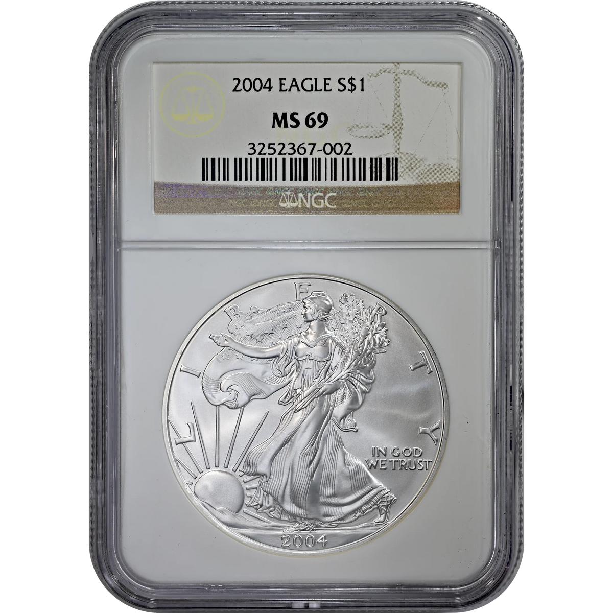 2004 Silver Eagle NGC MS 69