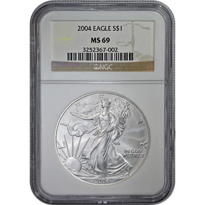 2004 Silver Eagle NGC MS 69