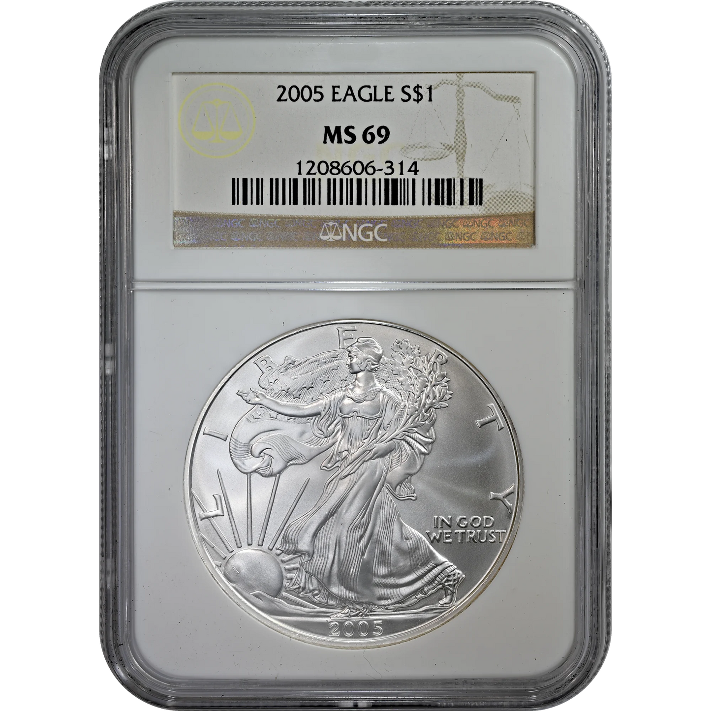 2005 Silver Eagle NGC MS 69