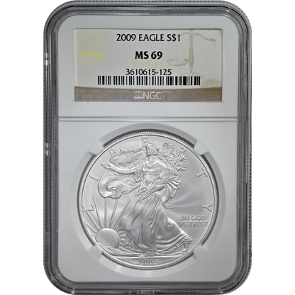2009 Silver Eagle NGC MS 69