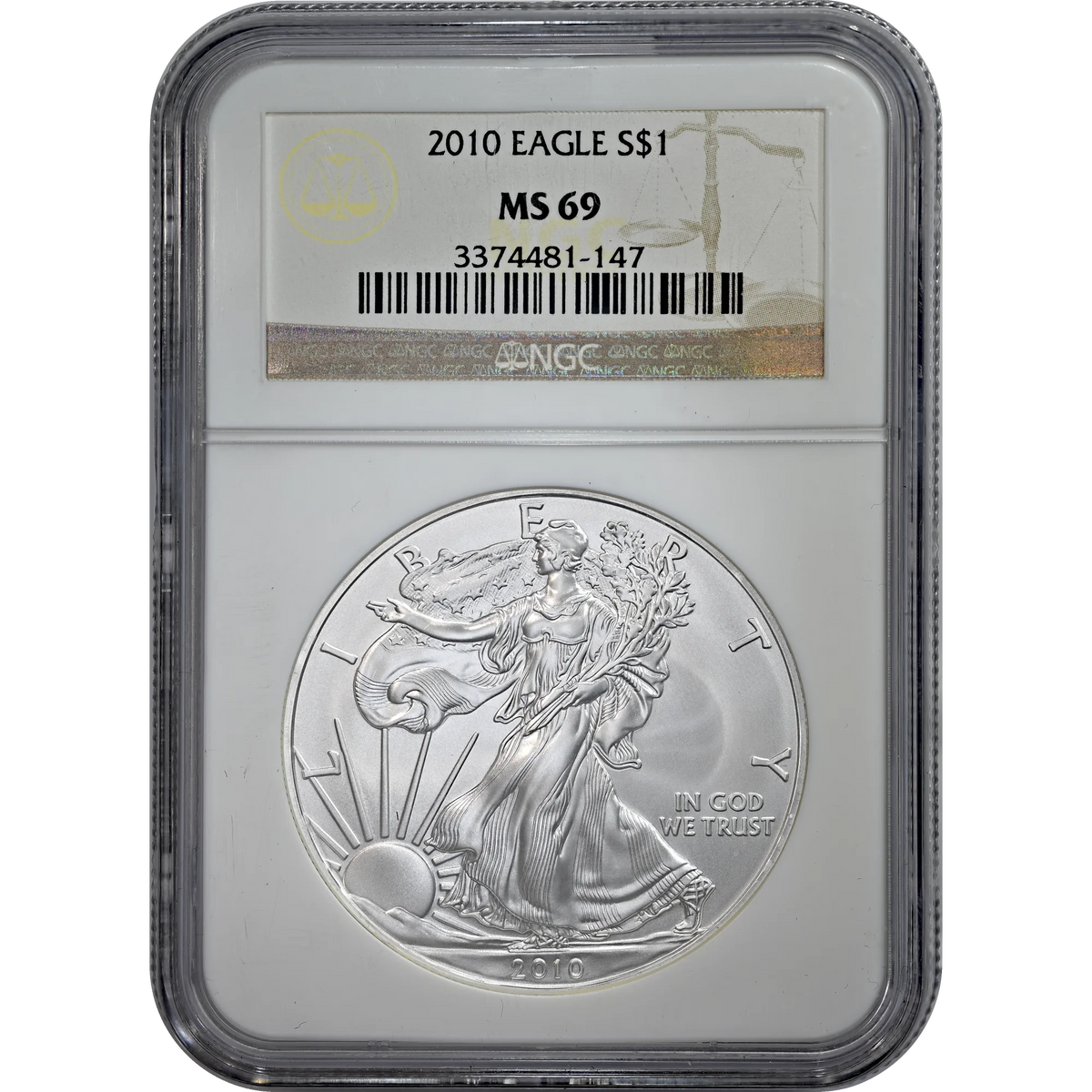 2010 Silver Eagle NGC MS 69