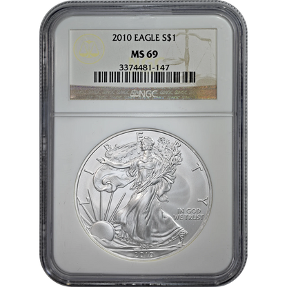2010 Silver Eagle NGC MS 69