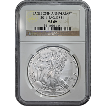 2011 Silver Eagle NGC MS 69