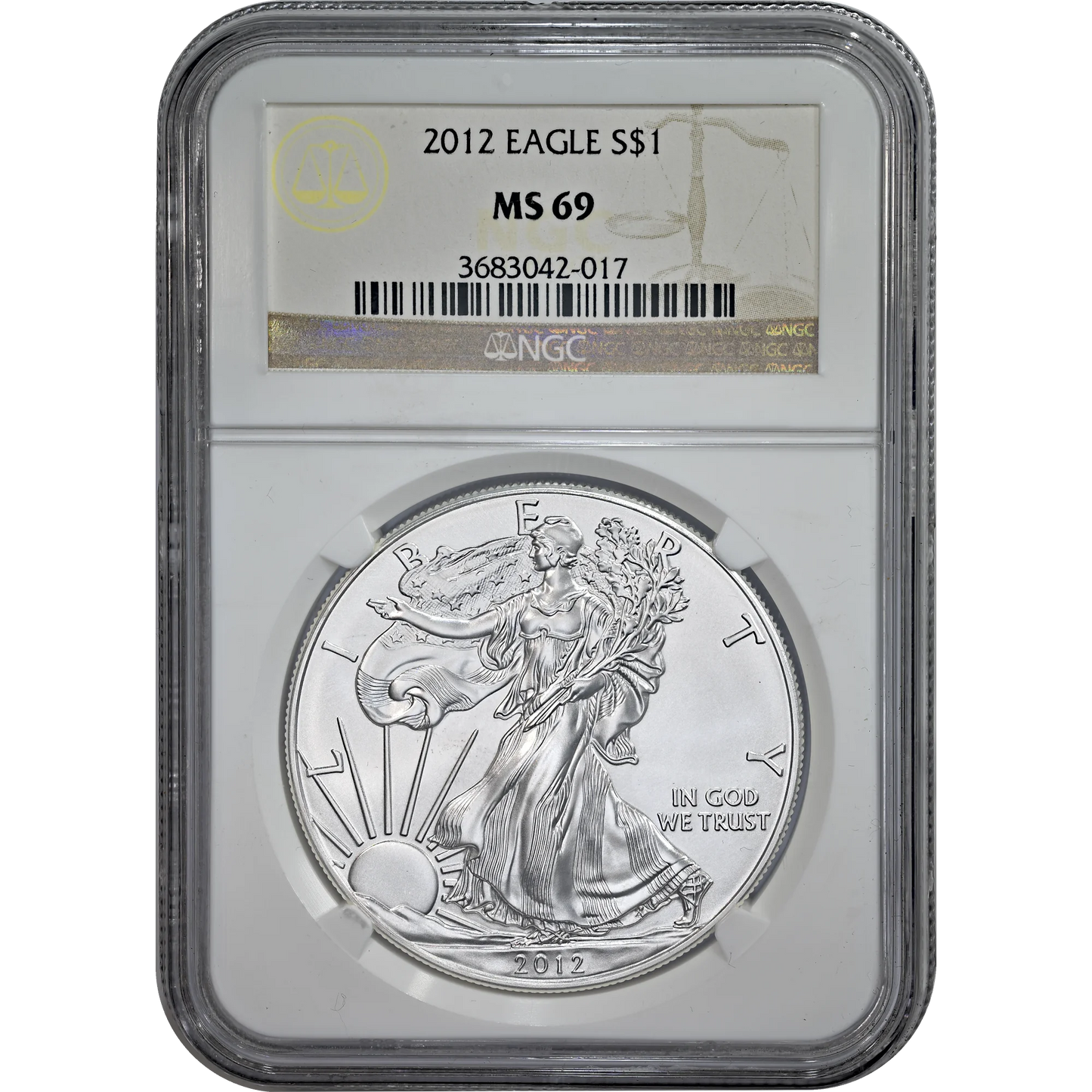 2012 Silver Eagle NGC MS 69