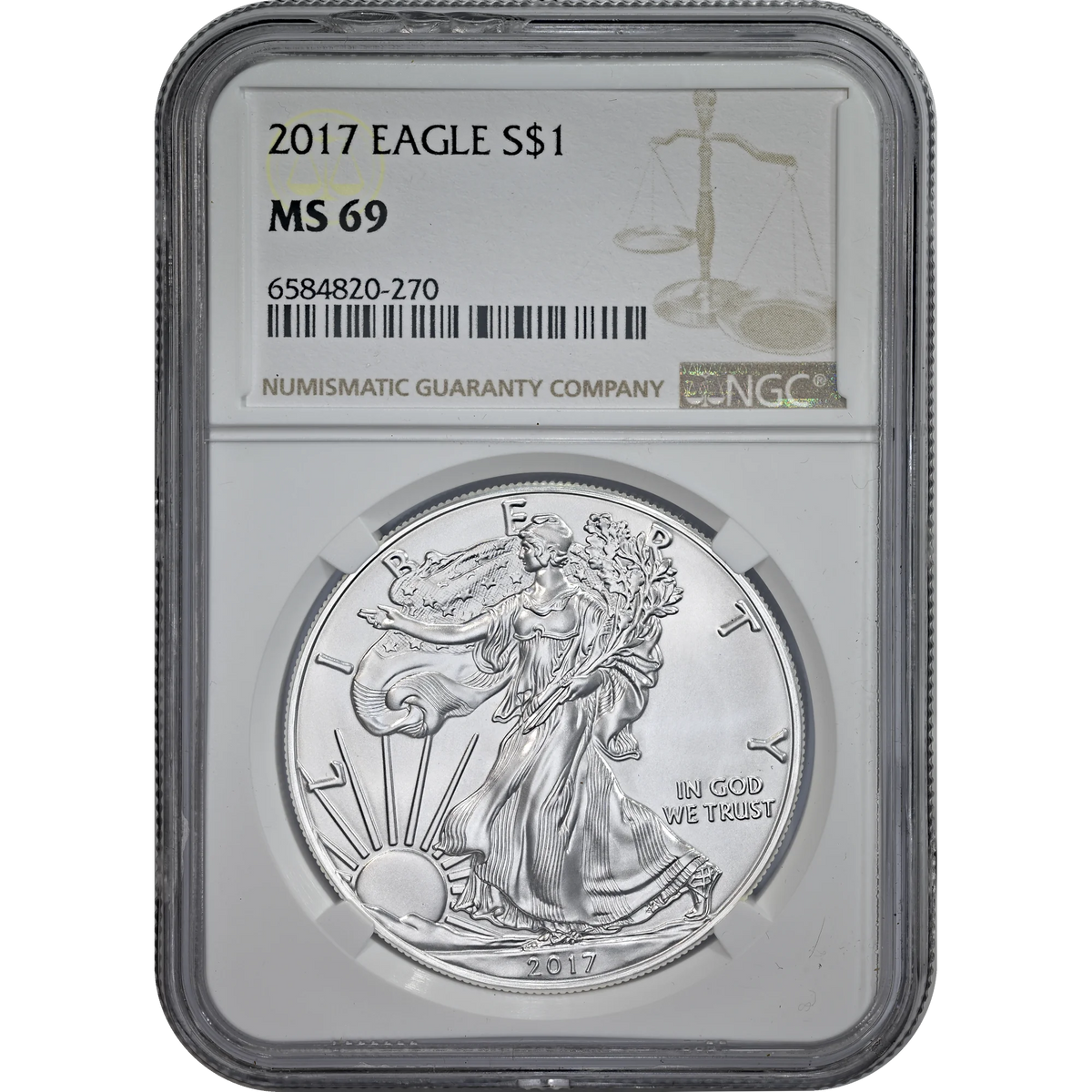 2017 Silver Eagle NGC MS 69