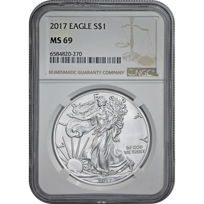 2017 Silver Eagle NGC MS 69