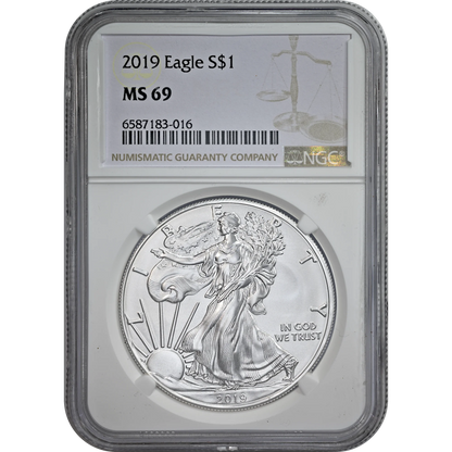 2019 Silver Eagle NGC MS 69