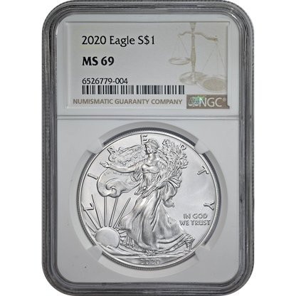 2020 Silver Eagle NGC MS 69