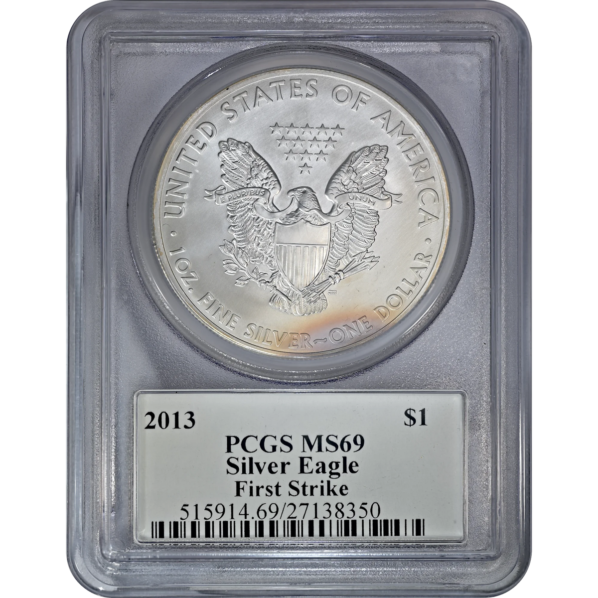 2013 Silver Eagle NGC MS 69 First Strike