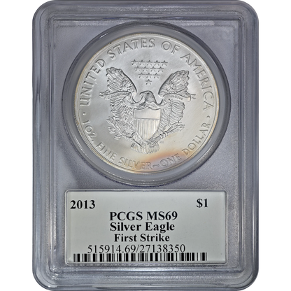 2013 Silver Eagle NGC MS 69 First Strike