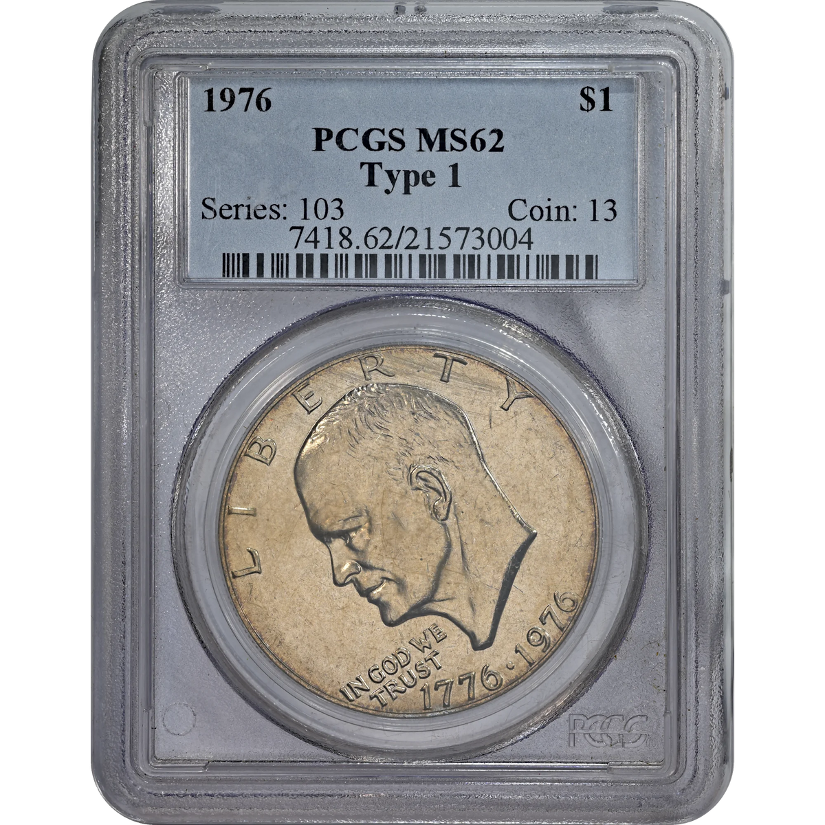 1976 PCGS MS 62 Type 1
