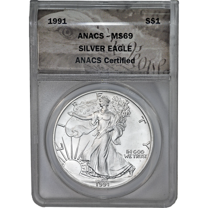 1991 ANACS MS 69 Silver Eagle
