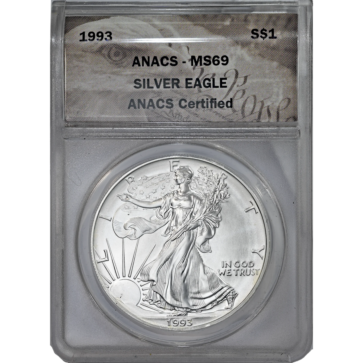 1993 ANACS MS 69 Silver Eagle