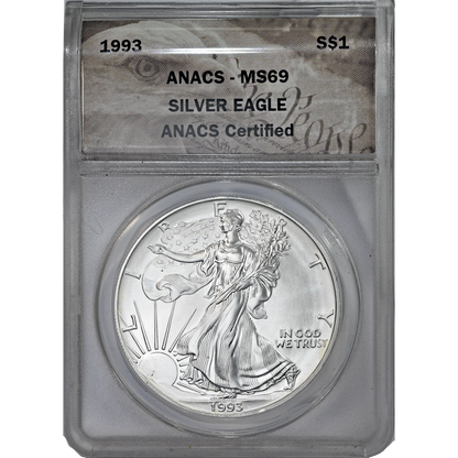 1993 ANACS MS 69 Silver Eagle