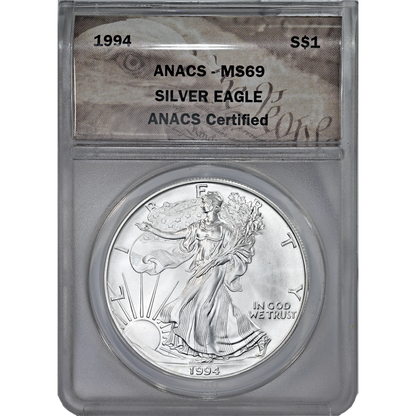 1994 ANACS MS 69 Silver Eagle