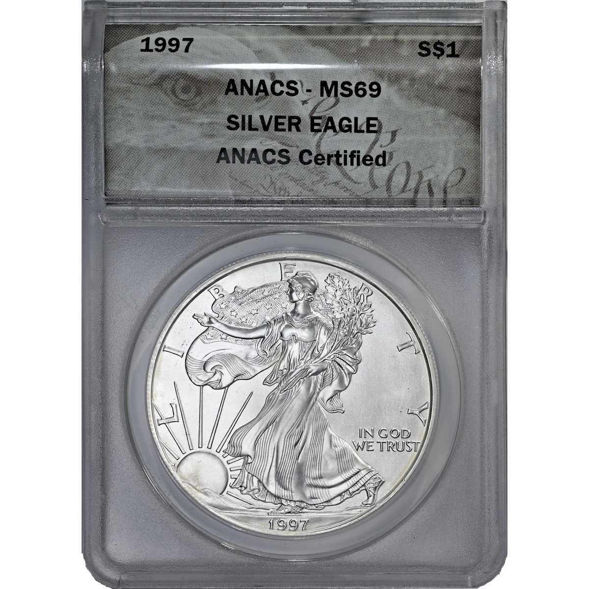 1997 ANACS MS 69 Silver Eagle
